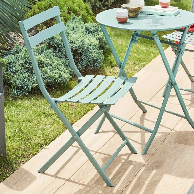 Chaise Métal Pliante Greensboro Vert Jade Hespéride – Image 2