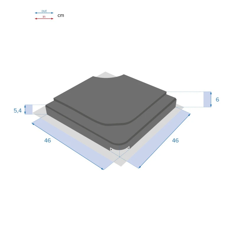 Dalle Pour Parasol 25 Kg Béton Stacio Ardoise Hespéride – Image 3