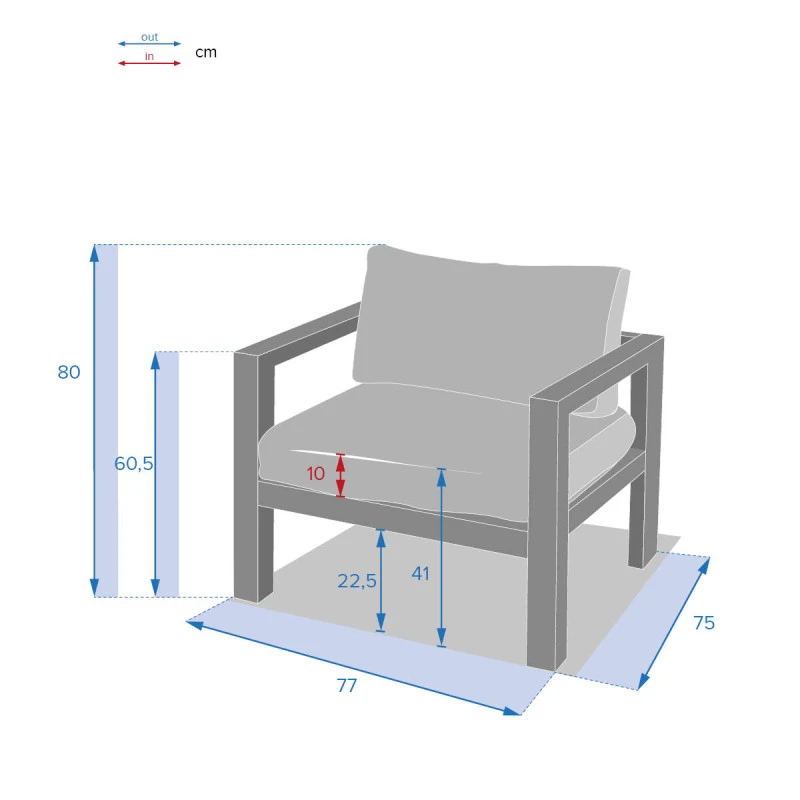 Fauteuil De Jardin Jauca Noisette / Gris Boisé Hespéride – Image 3