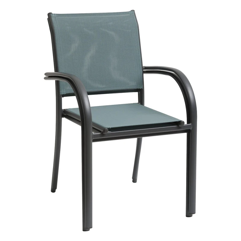 Fauteuil Empilable Piazza Hespéride Jade/graphite – Image 2