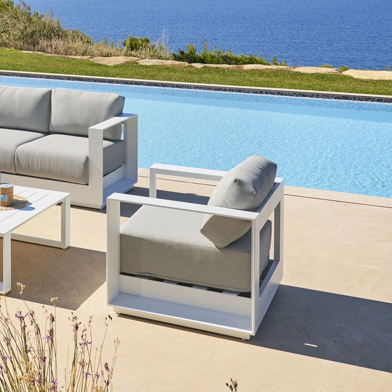 Fauteuil Extérieur 1 Place Allure Blanc Hespéride – Image 2