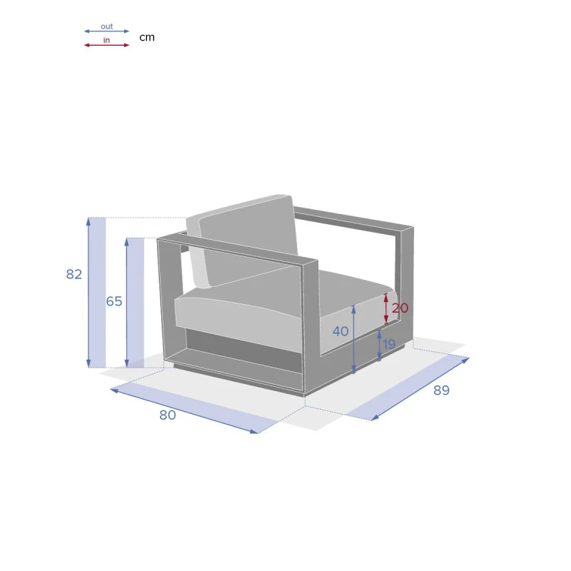 Fauteuil Extérieur 1 Place Allure Hespéride – Image 3