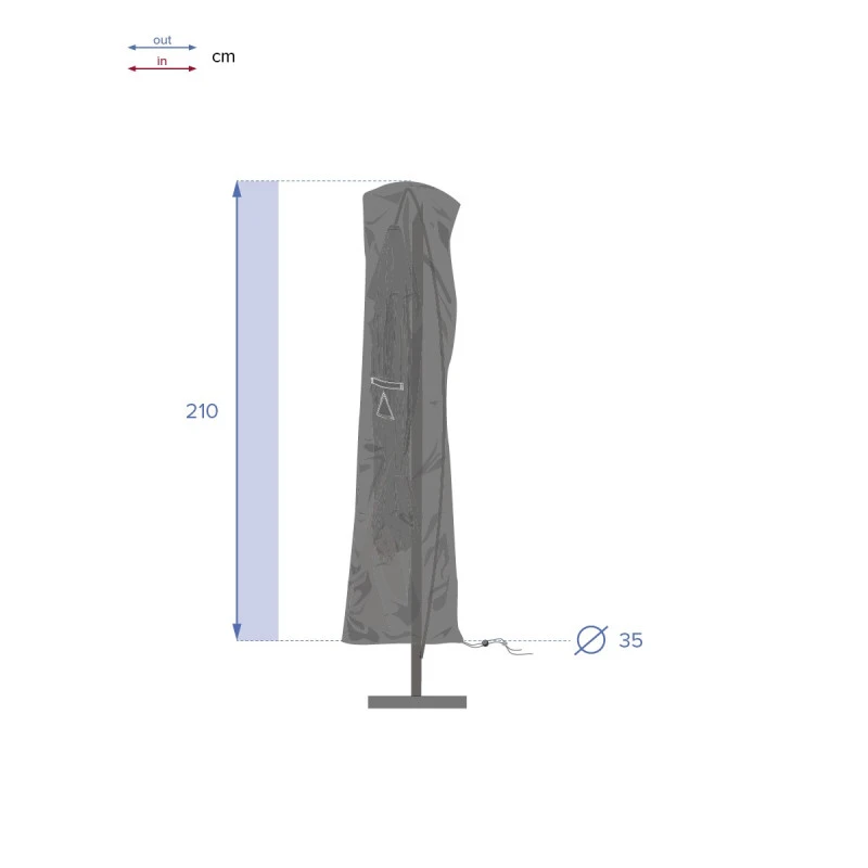 Housse Parasol Décentré Hespéride Petit Modèle Taille S – Image 2