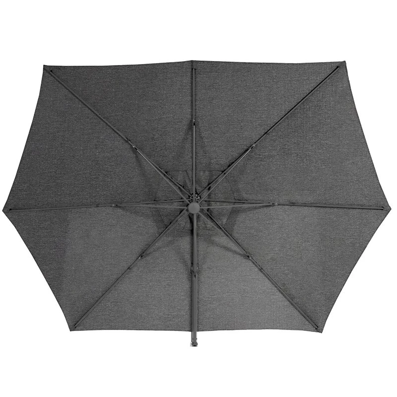 Parasol Décentré Eléa Inclinable Hexagonal Oléfine Anthracite Hespéride – Image 2