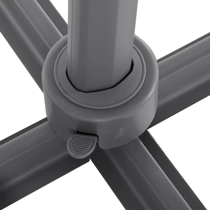 Parasol Décentré Eléa Inclinable Hexagonal Oléfine Anthracite Hespéride – Image 7