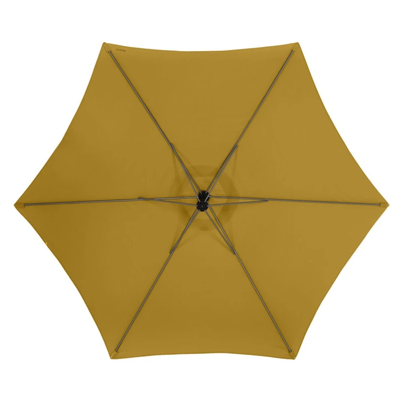 Parasol Décentré Rond Manoa Jaune Moutarde Hespéride – Image 5