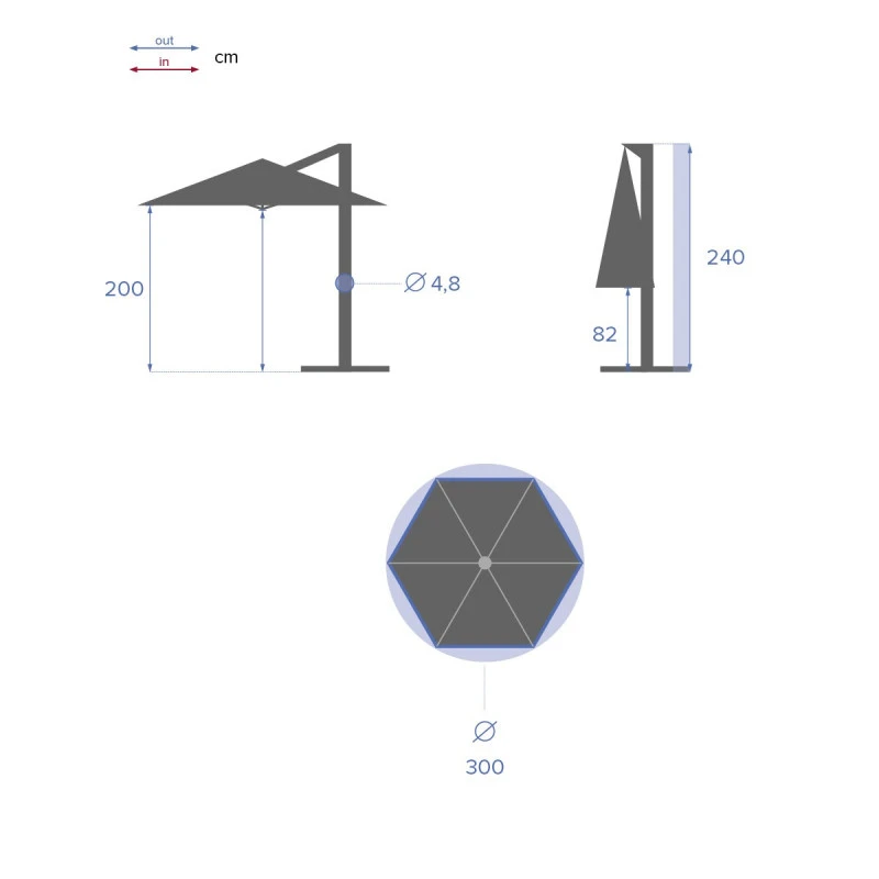 Parasol Décentré Rond Manoa Vert Olive Hespéride – Image 4