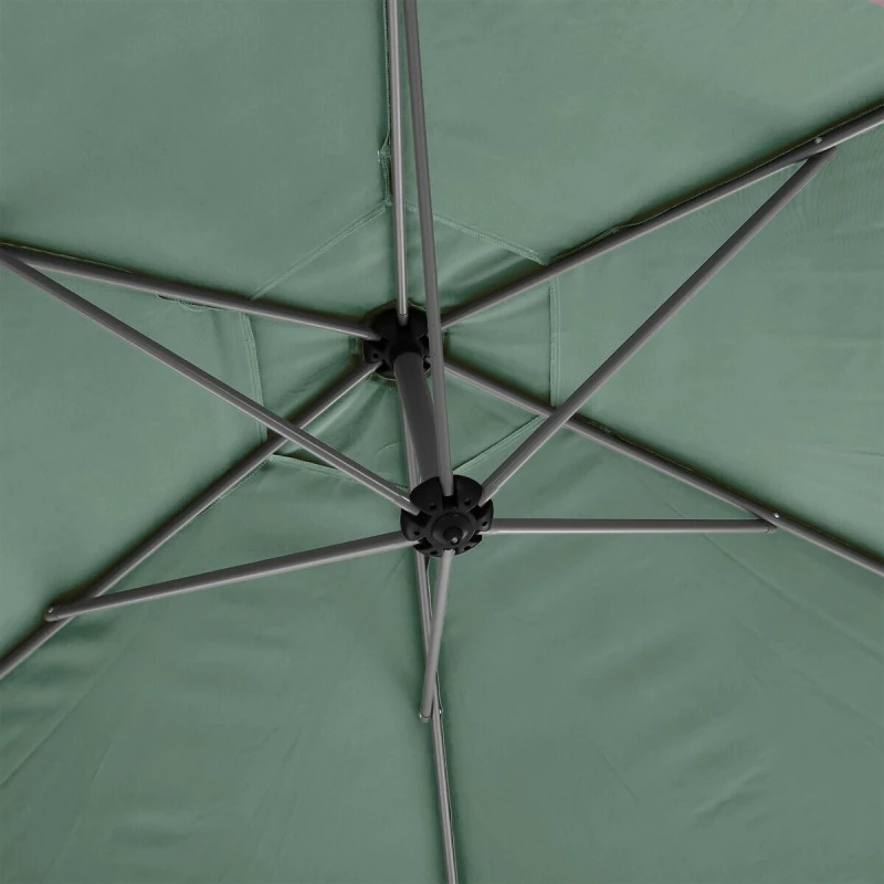 Parasol Décentré Rond Manoa Vert Olive Hespéride – Image 5