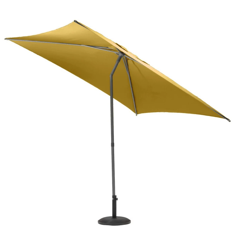 Parasol Droit Carré 2,5x2,5m Soya Jaune Moutarde Hespéride – Image 3