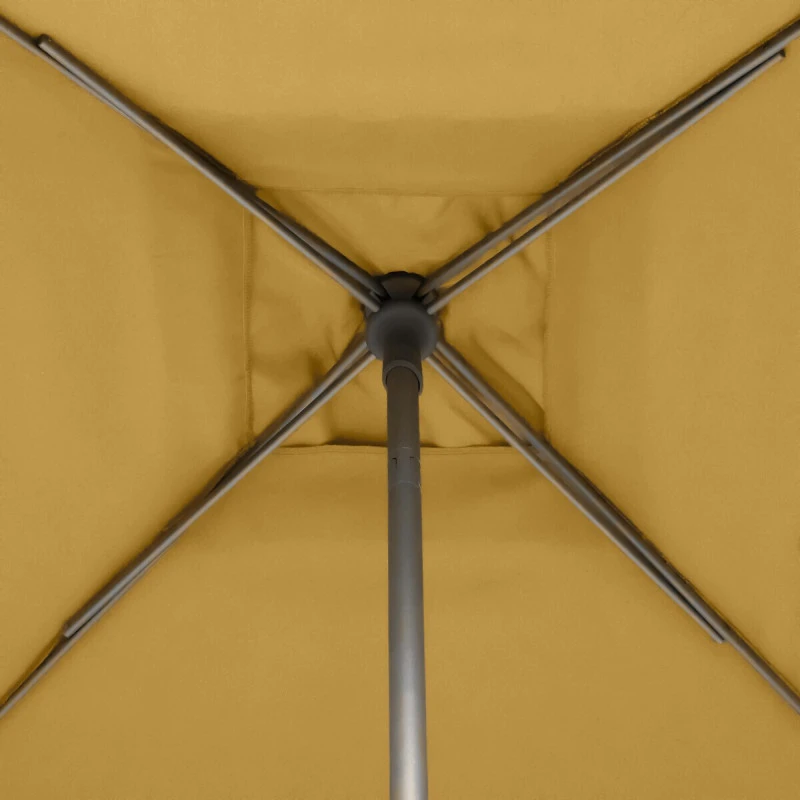 Parasol Droit Carré 2,5x2,5m Soya Jaune Moutarde Hespéride – Image 6