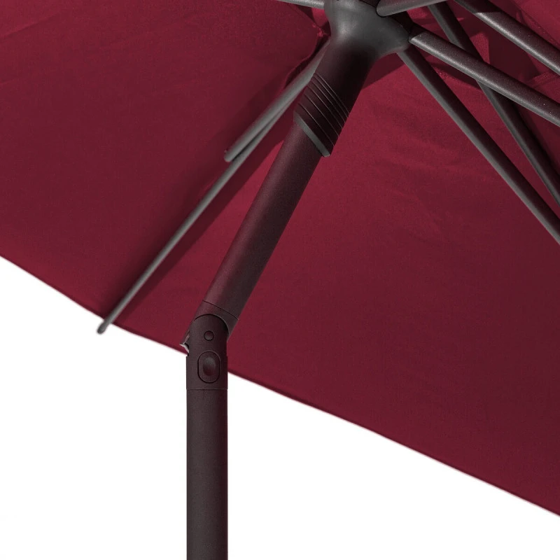 Parasol Droit Rond 2,7m Soya Bordeaux Hespéride – Image 6