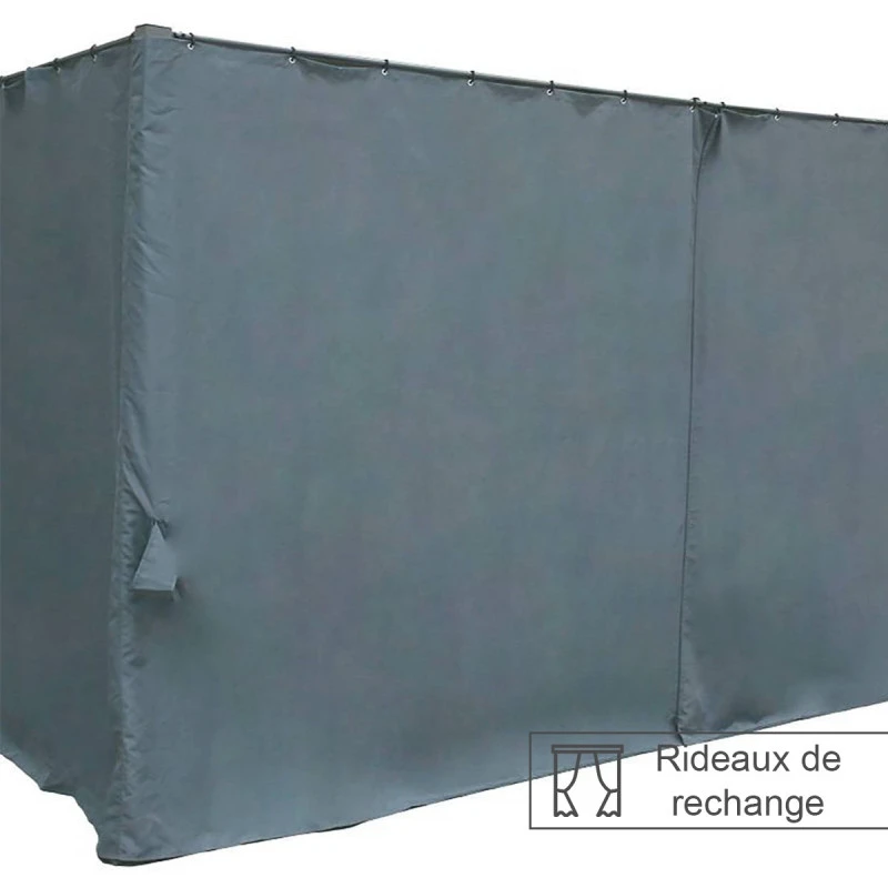Rideaux Ardoises Pour Tonnelle Rectangulaire Palmeira Hespéride – Image 2