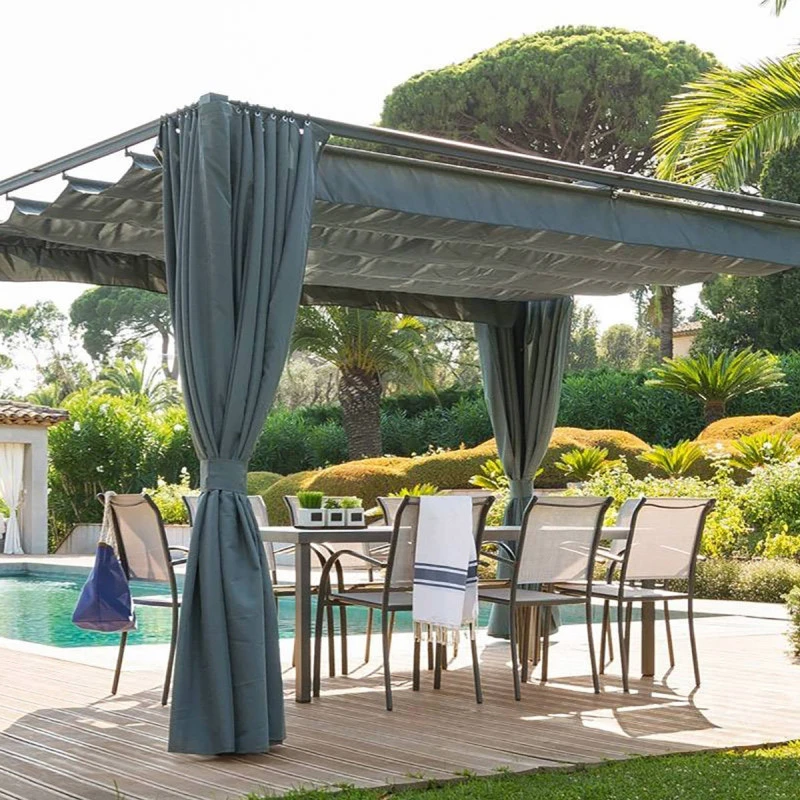 Rideaux Ardoises Pour Tonnelle Rectangulaire Palmeira Hespéride – Image 3
