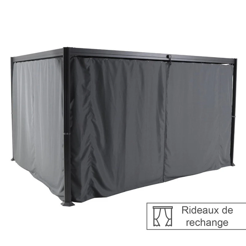 Rideaux Opaques Pour Tonnelle Belize 3,8x3m Hespéride